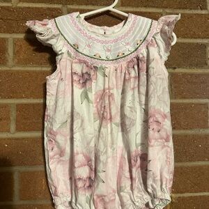 Lil Cactus Pink and White Baby Romper